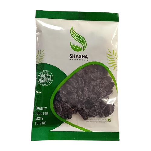 Black dried grapes